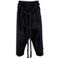 Black Rope Belt Harem Pants