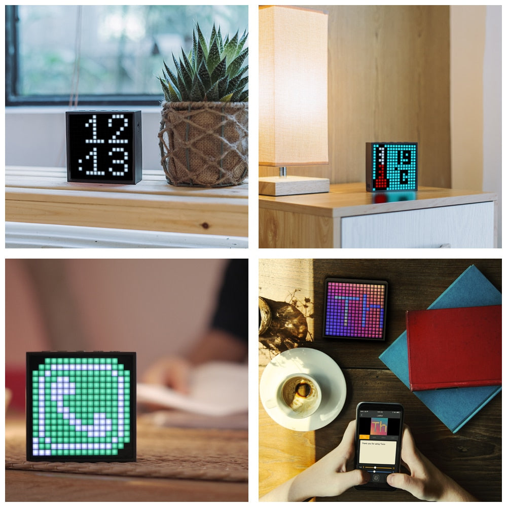 Timebox Evo Pixel Art Alarm Clock & Portable Mini Speaker