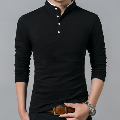 Long Sleeve Mandarin Collar Shirt (multiple options available)