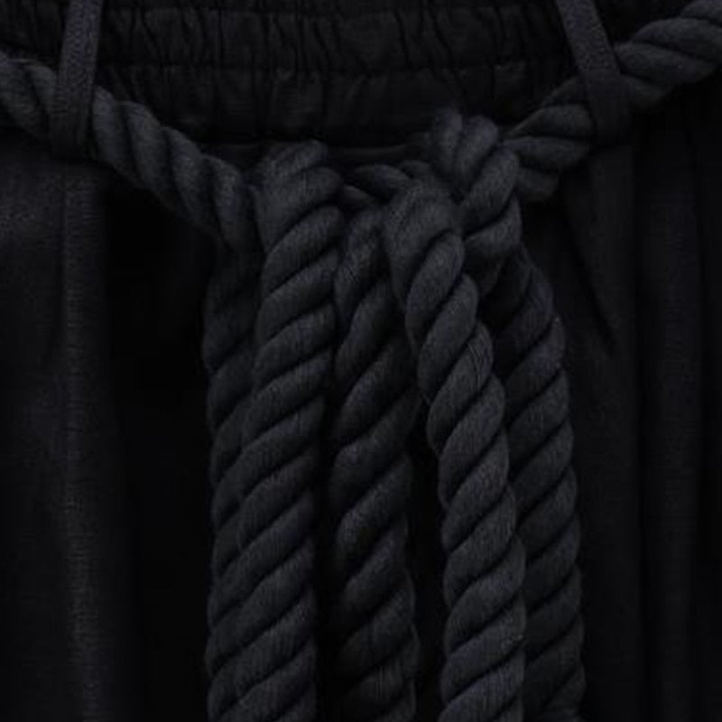 Black Rope Belt Harem Pants