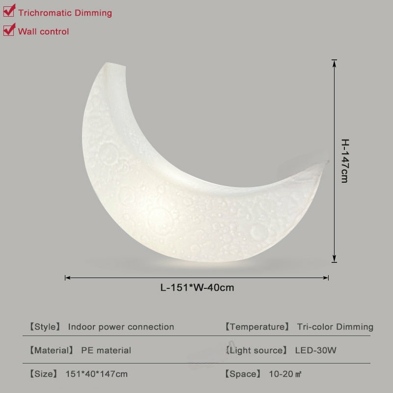 Crescent Moon LED Floor Lamp Chair