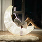 Crescent Moon LED Floor Lamp Chair