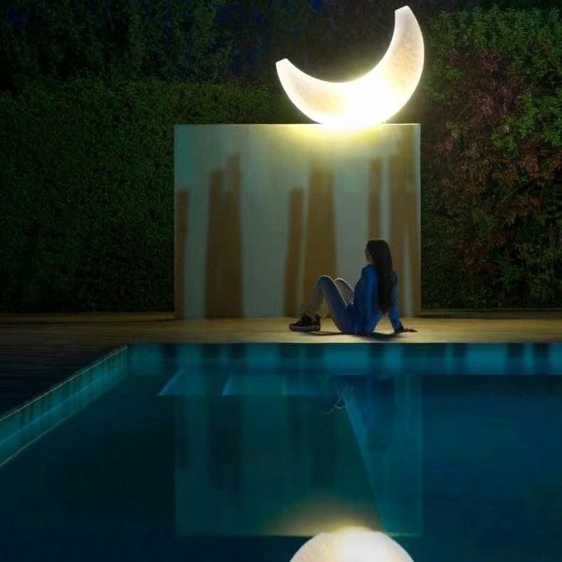 Crescent Moon LED Floor Lamp Chair