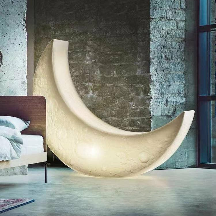 Crescent Moon LED Floor Lamp Chair