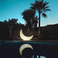 Crescent Moon LED Floor Lamp Chair