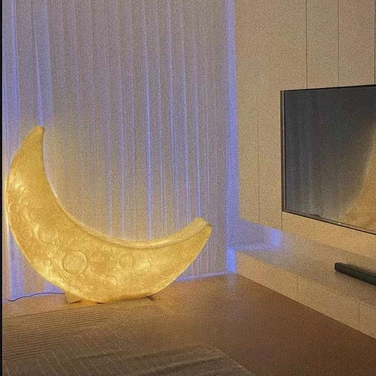 Crescent Moon LED Floor Lamp Chair