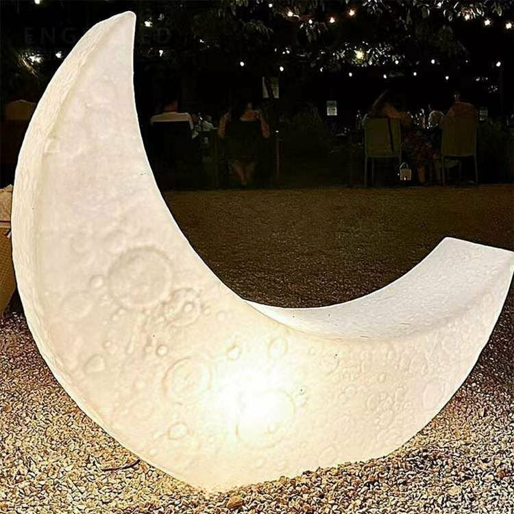 Crescent Moon LED Floor Lamp Chair