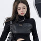 Pu Leather Top & Black Mini Skirt |2 Piece Set| (multiple options available)