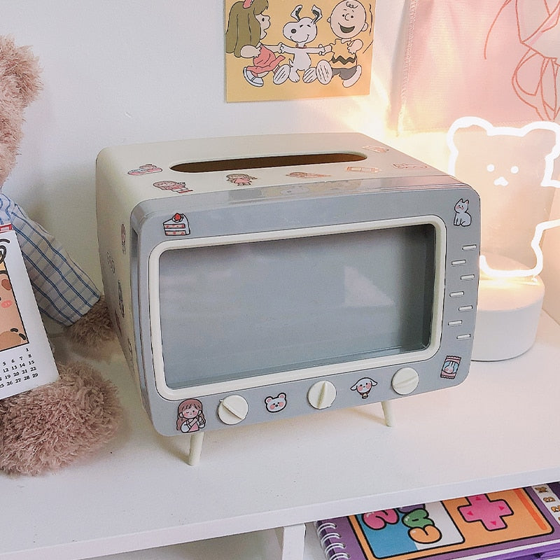 Multi-functional Kawaii Desktop TV Tissue Box (multiple options available)