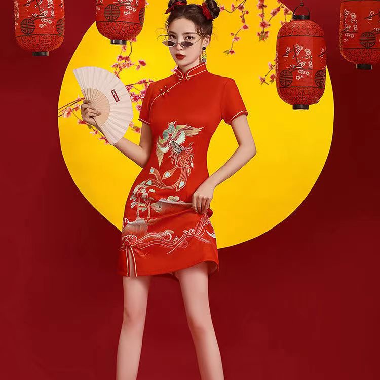 Graphic Art Chinese Cheongsam Dress (multiple options available)