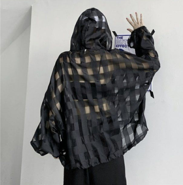 Sheer Checkered Hoodie (multiple options available)