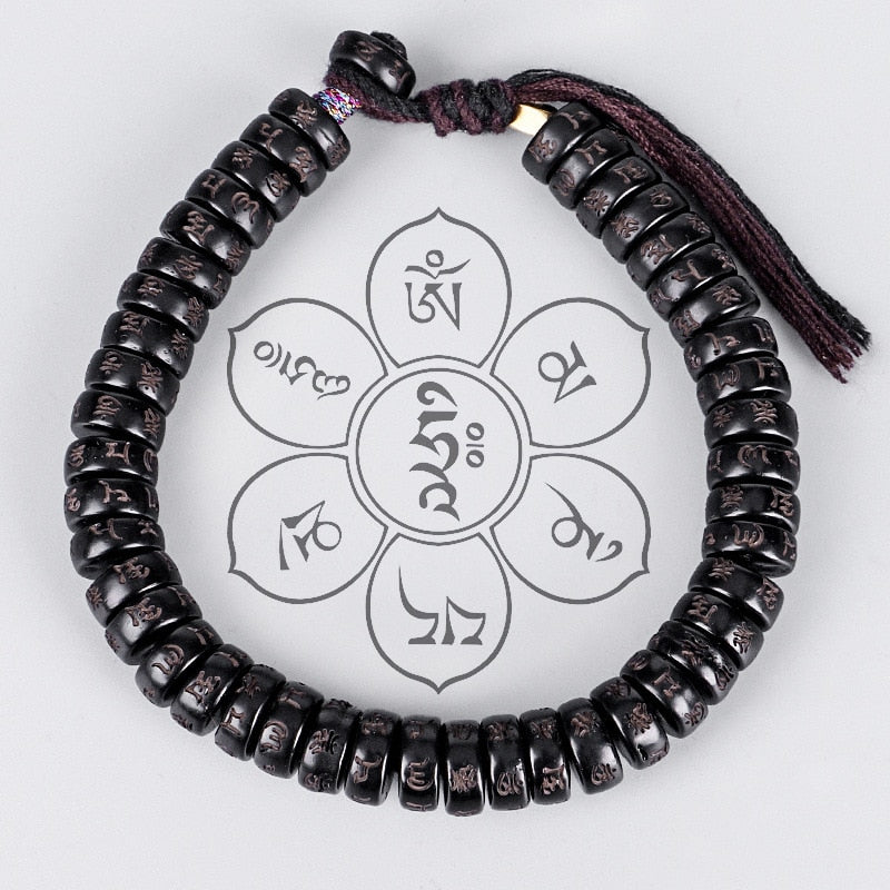 Six-character Mantra Bead Bracelet