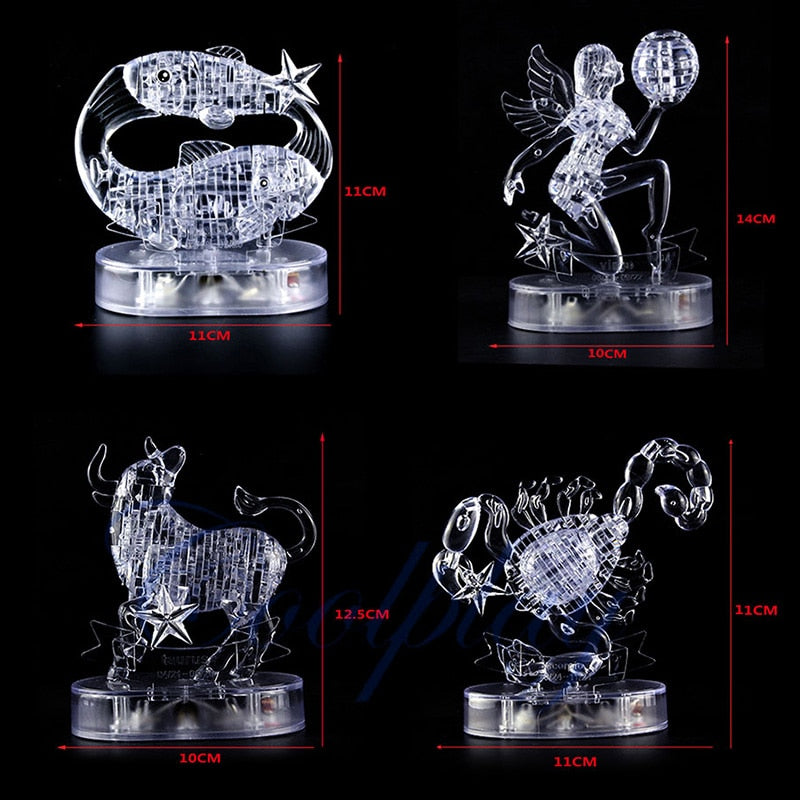Zodiac 3D Jigsaw Puzzle with LED Light - Only Liberation
