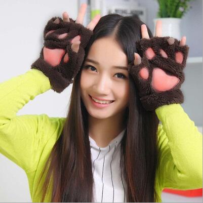 Cat Paw Finger-less Gloves (multiple options available)