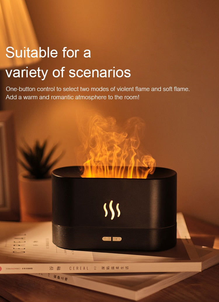 Colorful Flame Essential Oil Diffuser and Humidifier - Only Liberation