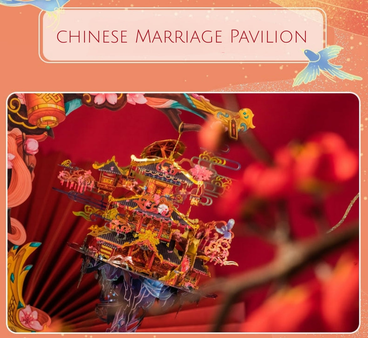 Chinese Marriage Pavilion 3D Metal Puzzle |DIY Model| (multiple options available)