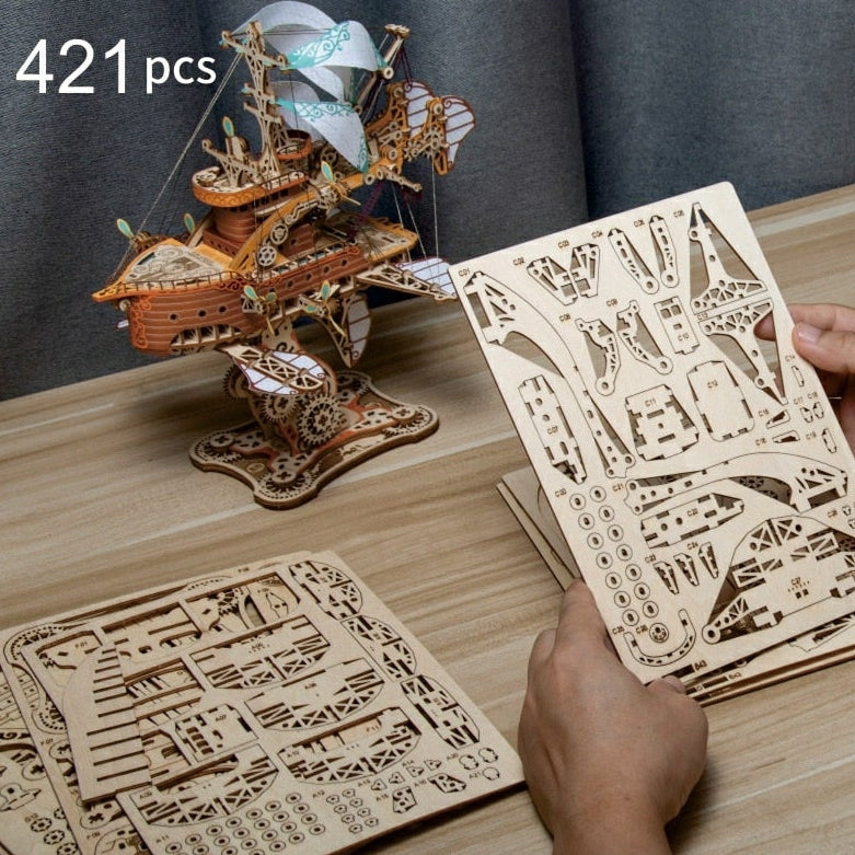 Fantasy Airship 3D Wooden Puzzle |DIY Model|