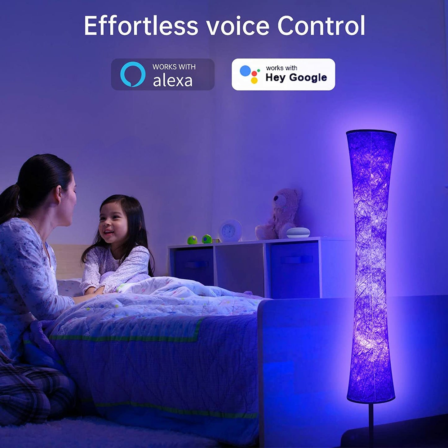 RGB Smart Control Floor Lamp With Fabric Shade