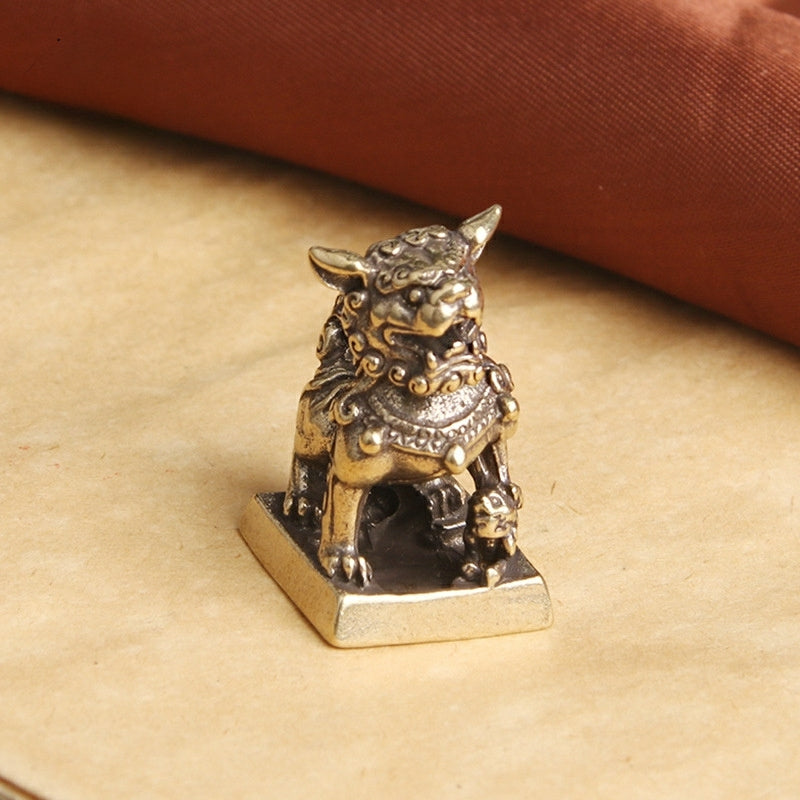 Fu Lion Feng Shui Seal |Desktop Ornament|
