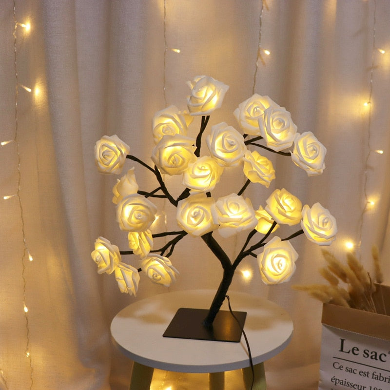 LED Rose Flower Tree Table Lamp - Only Liberation