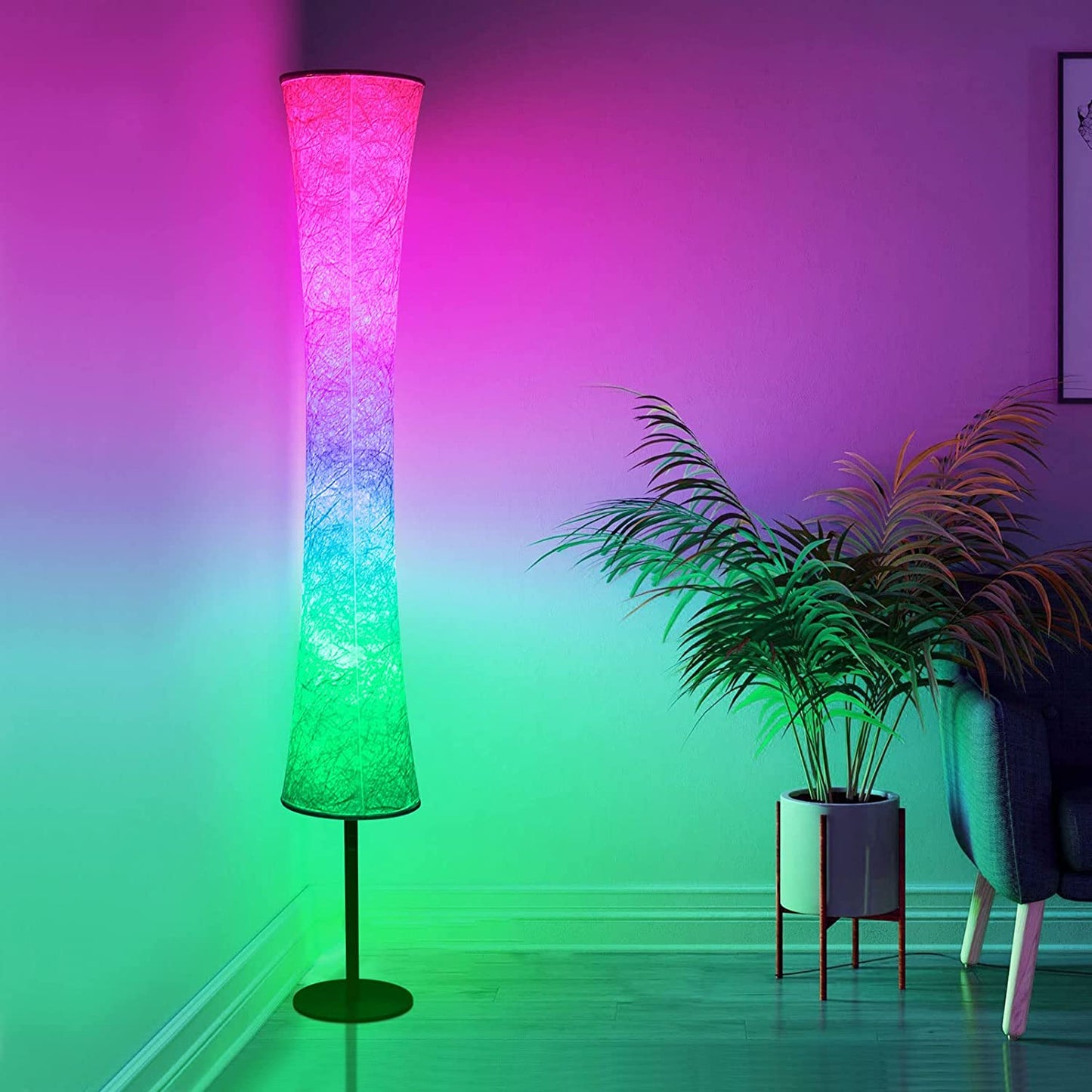 RGB Smart Control Floor Lamp With Fabric Shade