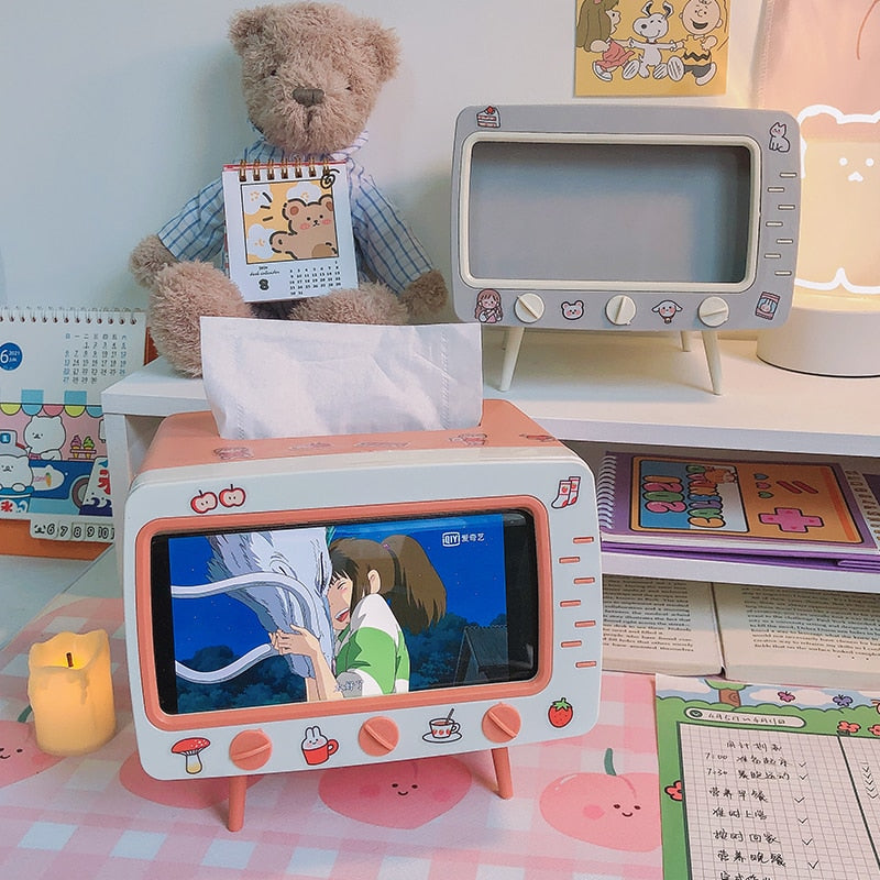 Multi-functional Kawaii Desktop TV Tissue Box (multiple options available)