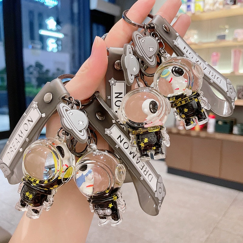 Confetti & Liquid Filled Astronaut Keychain (multiple options available)