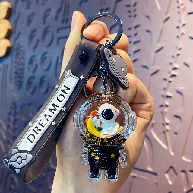 Confetti & Liquid Filled Astronaut Keychain (multiple options available)