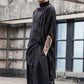 Black Japanese Style Button Up Shirt